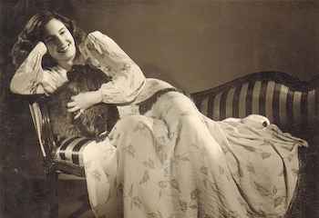 Evita en una sesión fotográfica