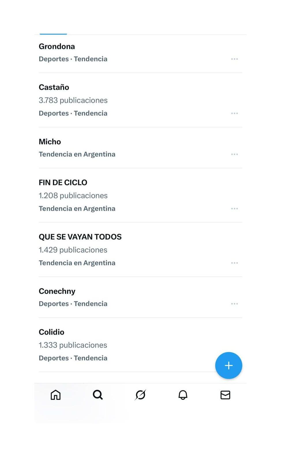 Algunas de las tendencias en X Argentina tras la derrota de River.