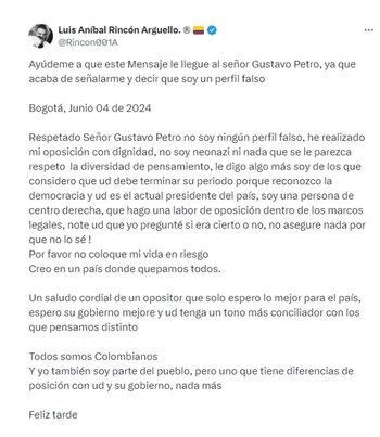 Con este mensaje, Luis Aníbal