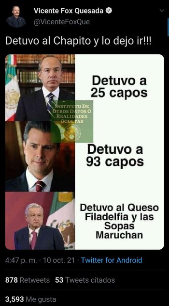 Vicente Fox nuevamente se burló