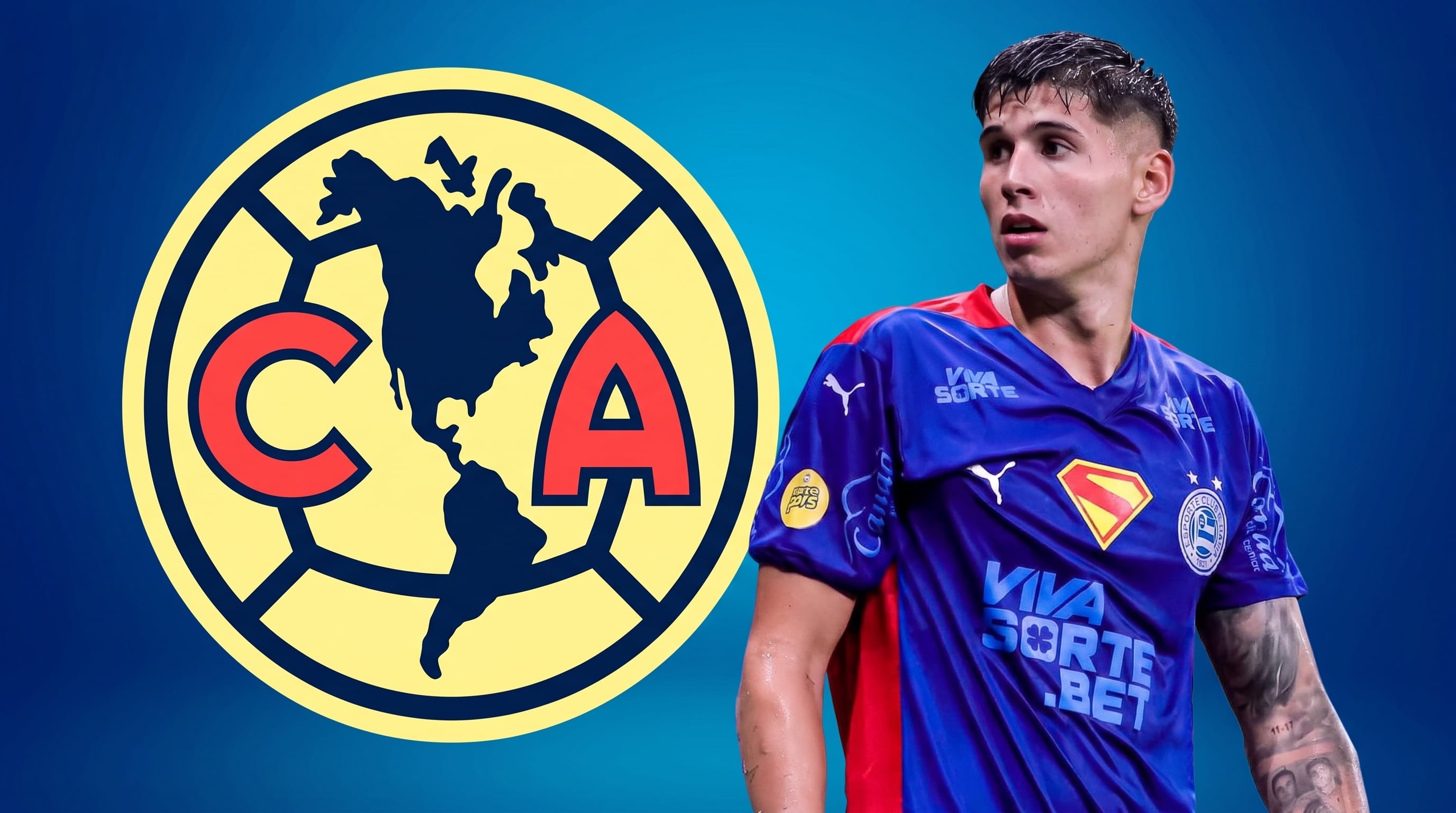 Con más de 200 partidos y paso por Boca Juniors, Barcelona B y el Bahía, el defensor llegará como el sexto fichaje de las Águilas, en una inversión que refleja su ambición en este Apertura 2026. (Composición Raúl A. González / Infobae México)