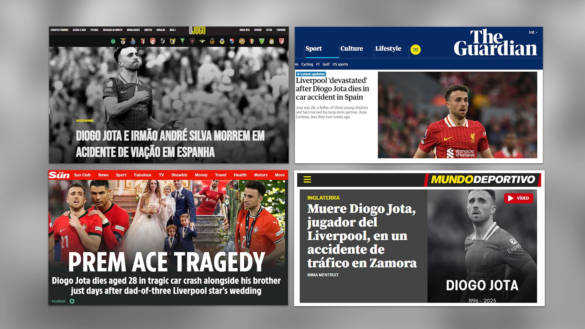 Impacto mundial por la muerte de los futbolistas Diogo Jota y André Silva  en un accidente de tránsito - Infobae