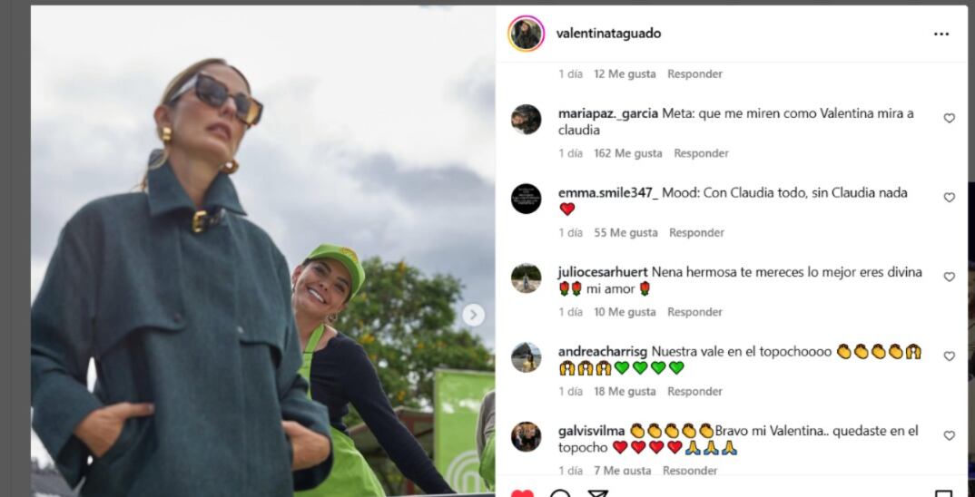 El momento dejó varios mensajes en redes sociales - crédito @valentinataguado/ Instagram