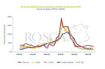 Evolución del precio de la carne en Argentina
