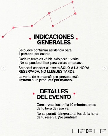 Para asistir a la Pop-Up Store de BTS en CDMX es necesario llegar diez minutos antes del turno seleccionado y presentar confirmación de reserva (X)