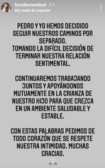 Méndez confirmó también el fin