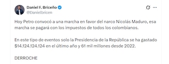 Daniel Briceño comparó el costo