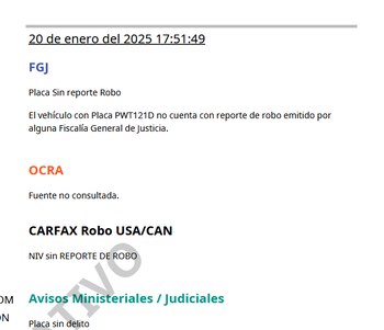 Parte de los registro oficiales