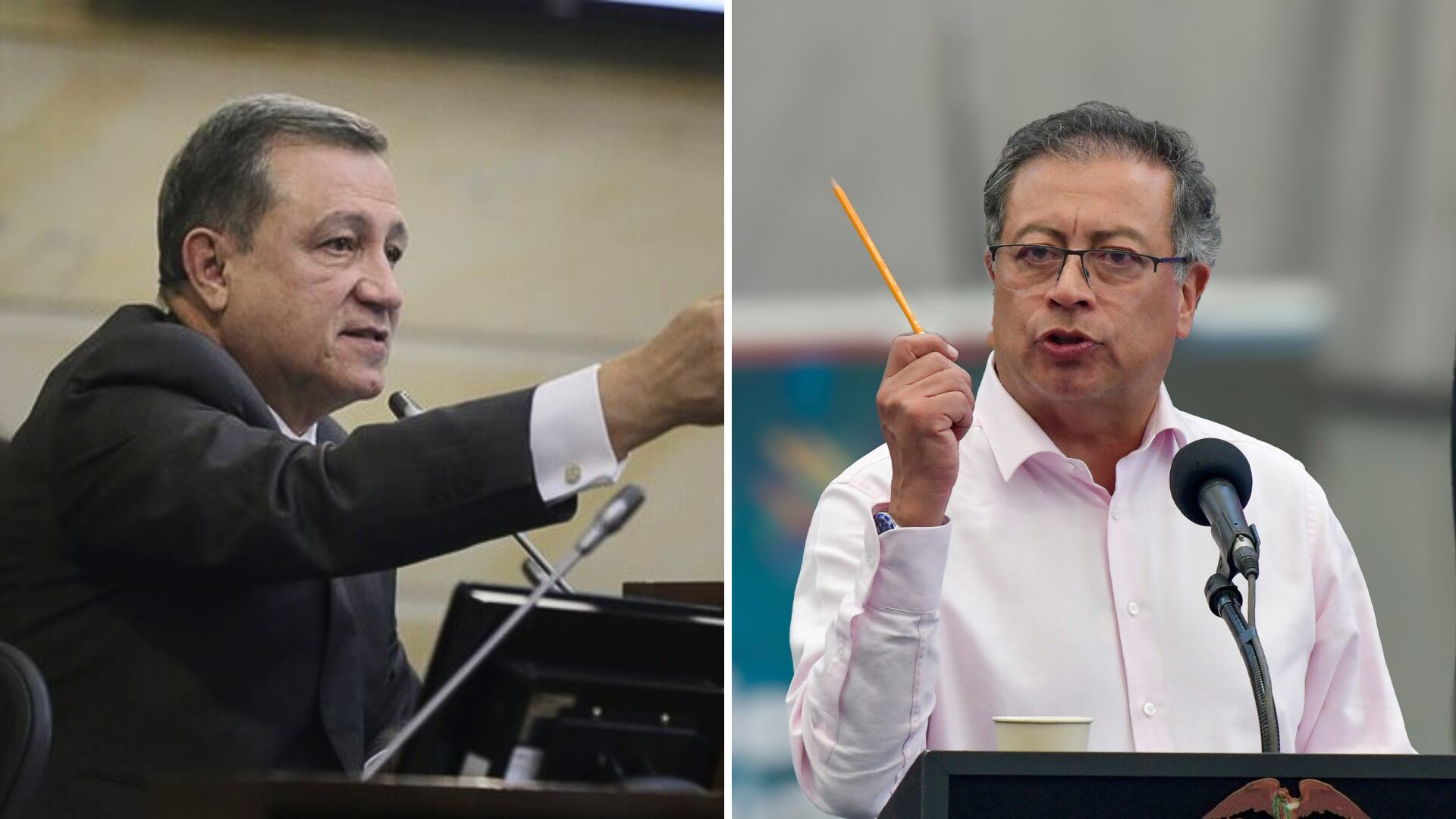 El presidente Gustavo Petro fue blanco de los señalamientos del expresidente del Congreso Ernesto Macías, que cuestionó la manera en que ha puesto en duda el sistema electoral - crédito Sergio Acero/Colprensa - Andrea Puentes/Presidencia