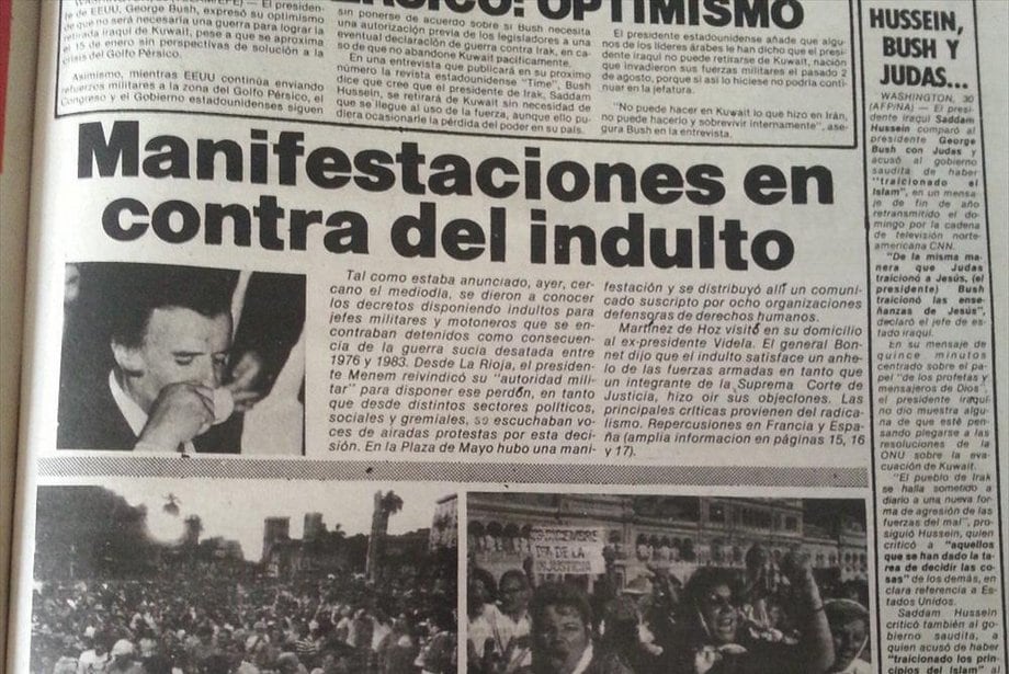 Gran parte de la sociedad respondió a los indultos con movilizaciones masivas en repudio a la medida y en defensa de los derechos humanos, la memoria, la verdad y la justicia