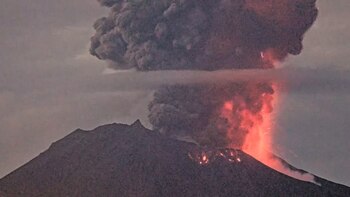 La impactante explosión del volcán