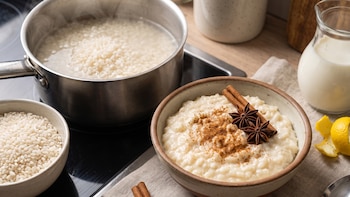 ¿El arroz con leche se cuece en la leche o se cocina primero en agua? El truco para que quede más cremoso