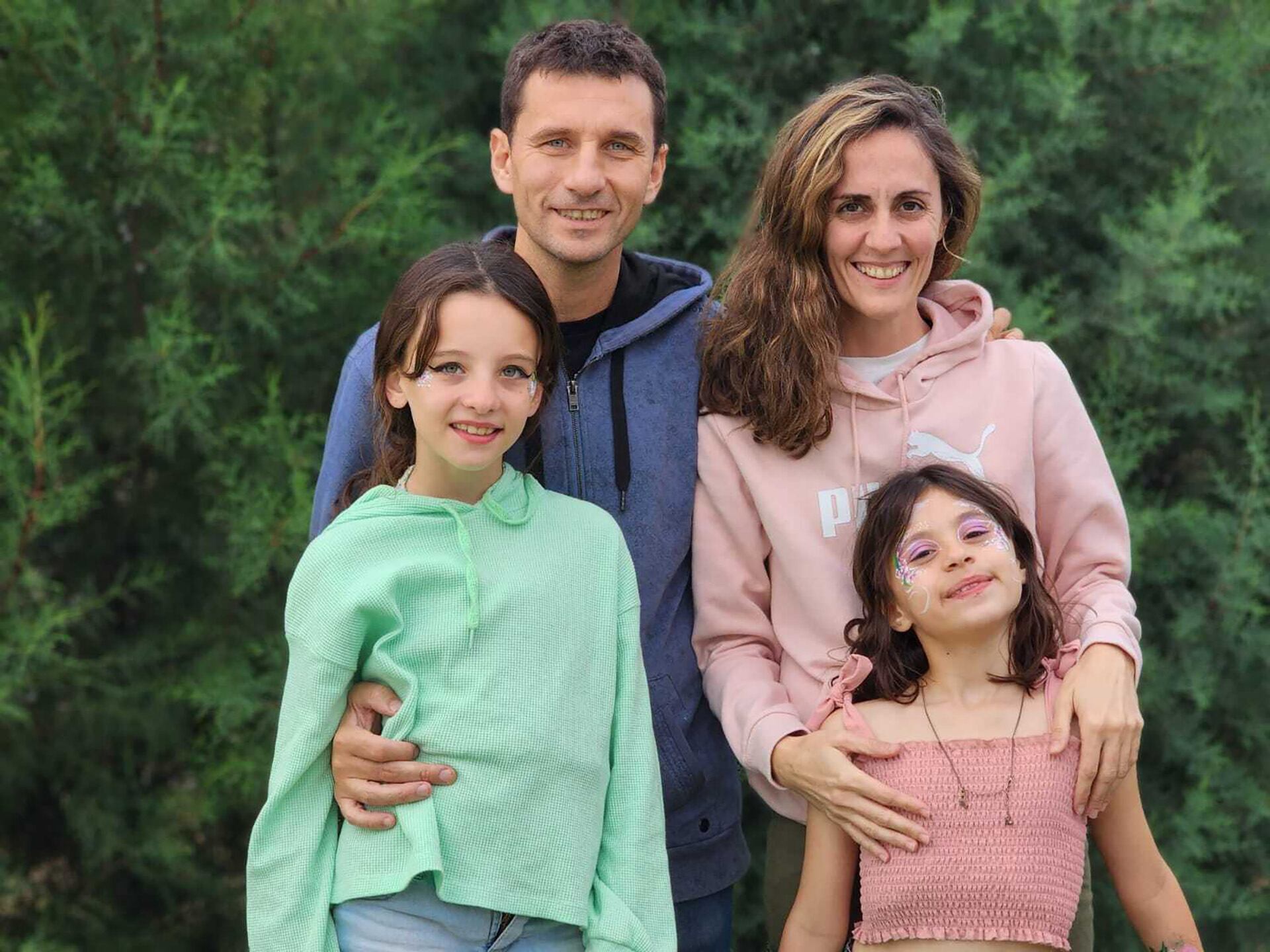 Jesica Bossi con Eladio, Clarita y Luli