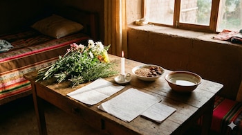 Baños de florecimiento, altares caseros