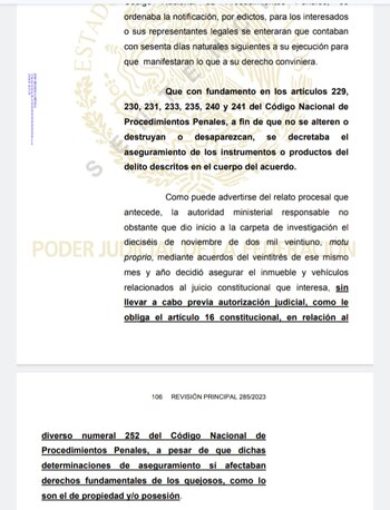 Parte del documento judicial
(Foto: