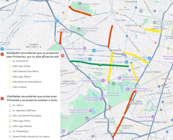 Calles prioritarias y propuestas de