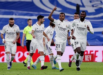 El festejo de Rodrygo para