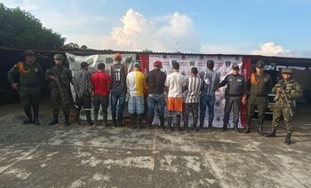 Los capturados por minería ilegal,