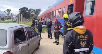 La colisión ocurrió a las 8:25 de la mañana en el sector conocido como Empresas Públicas de Cundinamarca o Calao - crédito Captura de video