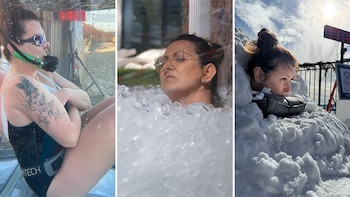 Hielo, agua y nieve: así son las tres marcas con las que una atleta conquistó el libro de los récords