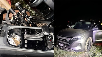 Automóvil asegurado en la detención.