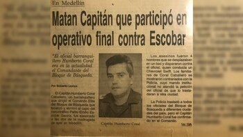 El capitán Humberto Coral, que