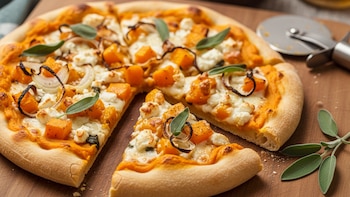 Receta de pizza de calabaza, rápida y fácil