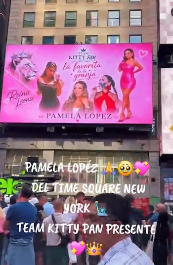 Pamela López recibe emotivo homenaje en Times Square y sus seguidoras sorprenden al revelar cuánto invirtieron. captura: Tiktok.