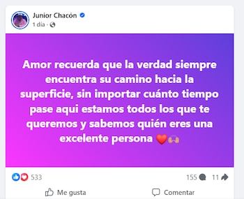 El influencer reiteró su inocencia del caso - crédito Junior Chacón/Facebook