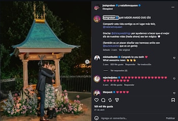 Josh Groban y Natalie McQueen anunciaron su compromiso en Instagram.