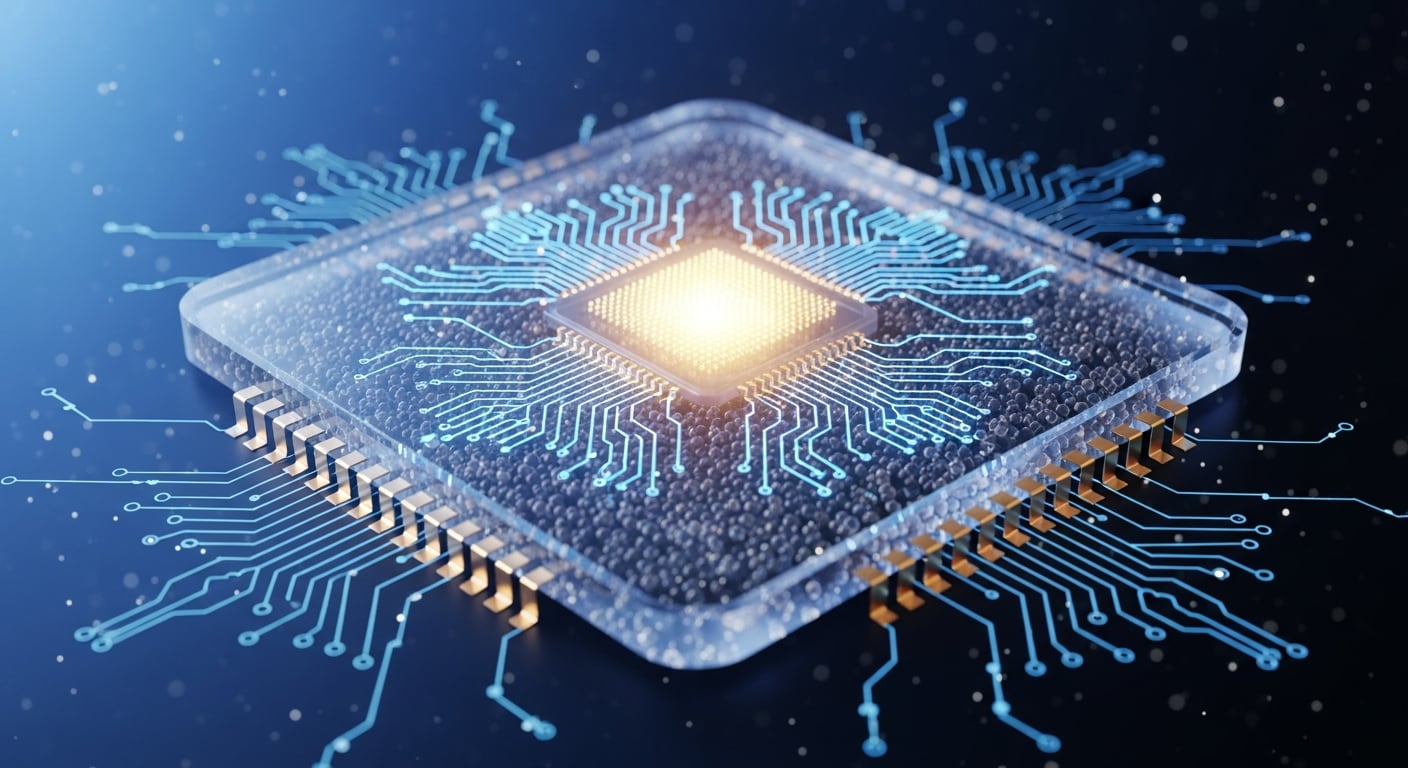 El material permite ajustes graduales y reversibles, más allá del binario encendido-apagado de los chips actuales. (Imagen Ilustrativa Infobae)