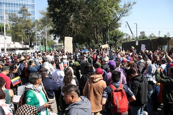 Manifestaciones en la Embajada de