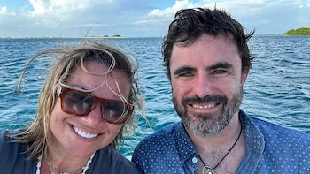 Caritina Goyanes y su marido,