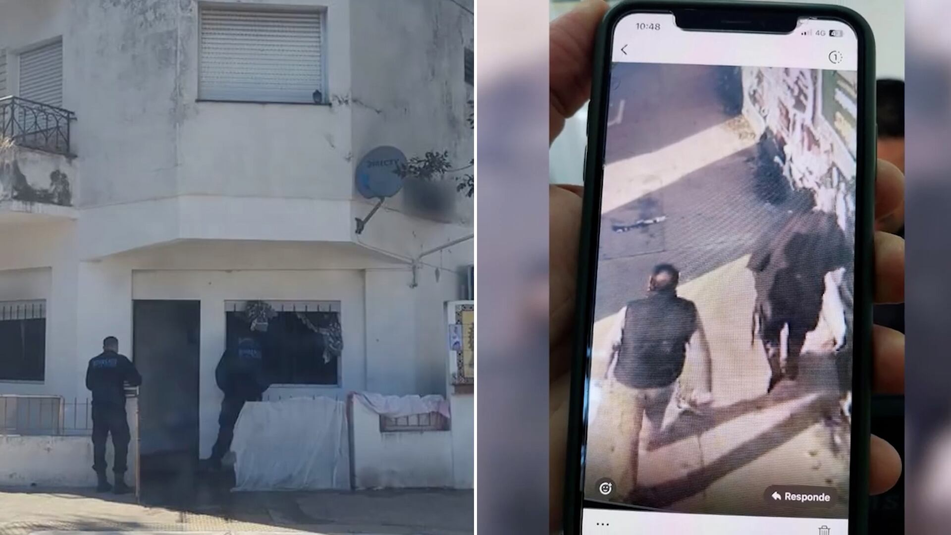 Los acusados quedaron registrados por cámaras al momento de ingresar y salir de la vivienda de la víctima