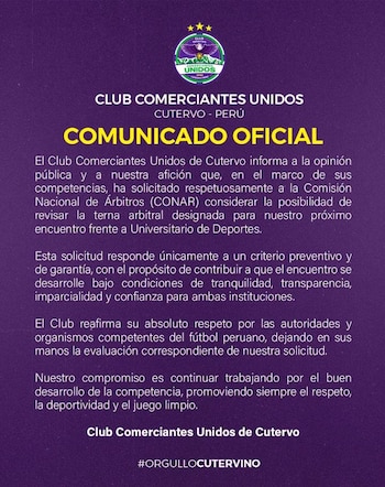 Comerciantes Unidos – Universitario de Deportes – Michael Espinoza - Liga 1 – Perú – deportes – 3 septiembre