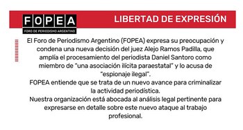 El breve comunicado de FOPEA