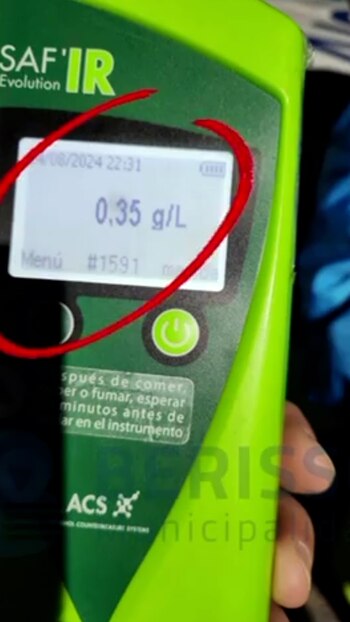 El test de alcoholemia arrojó