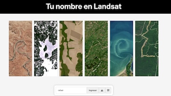 Así puedes escribir tu nombre con imágenes reales de la Tierra tomadas por satélites de la NASA