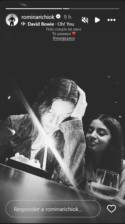 Romina compartió un emotivo saludo de cumpleaños a Margarita Páez por sus 22 años