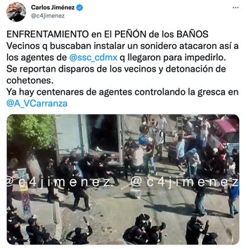 Reportan enfrentamiento en Peñón de