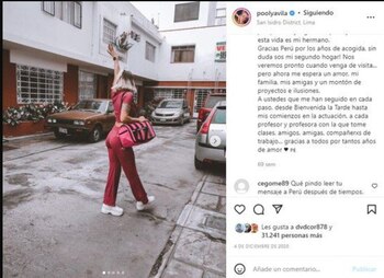 Poly Ávila se despidió del