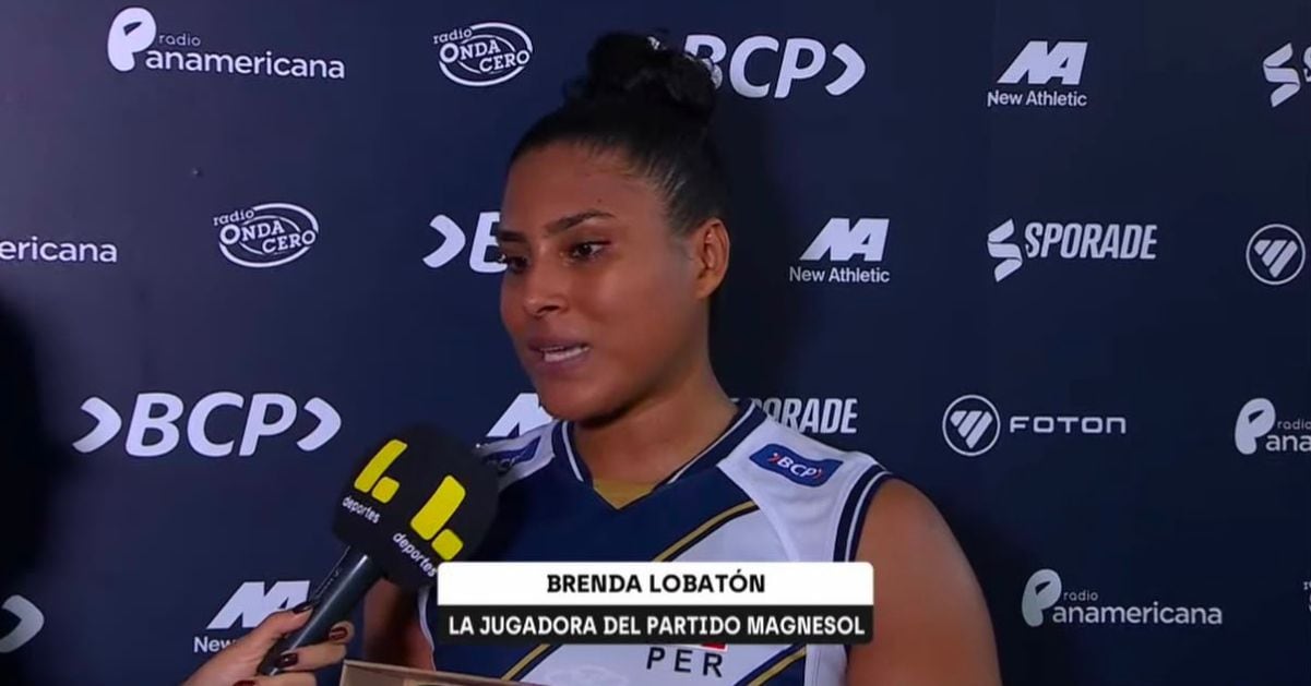 Brenda Lobatón dio emotivas declaraciones luego de la victoria de Perú ante Bolivia en la Copa Sudamericana de vóley 2026. Créditos: Captura de Latina.