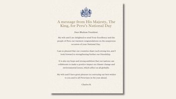 Mensaje de Carlos III a