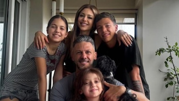 Martín Demichelis y sus hijos