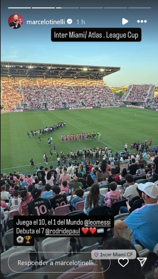 La familia estuvo presente en el primer partido de De Paul