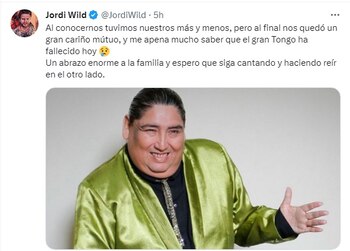 Mensajes de despedida a Tongo.