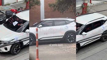 ‘Infiel, te odio’: carro en