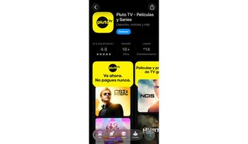 Interfaz de Pluto TV mostrando su catálogo de películas y series disponibles de forma gratuita