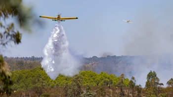 Los cambios de viento complican la extinción del incendio en Niebla (Huelva): 60 personas permanecen desalojadas