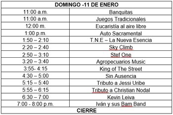 En la programación del domingo